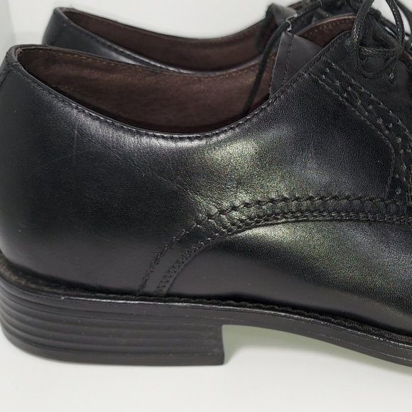 Johnston & Murphy Black Leather Lace up Oxford Dress Shoes Men\'s 9.5M